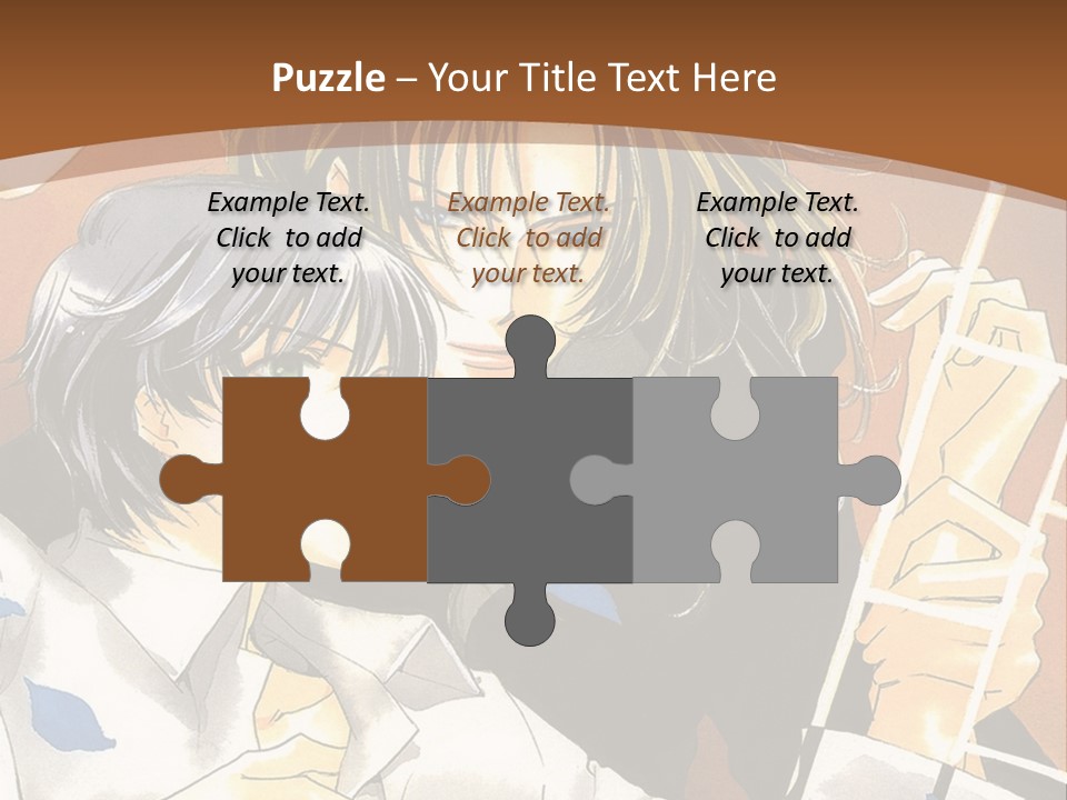 A Couple Of Anime Characters In Front Of A Clock PowerPoint Template