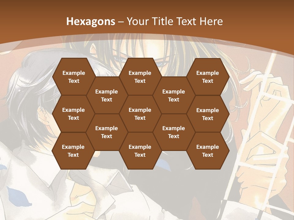 A Couple Of Anime Characters In Front Of A Clock PowerPoint Template