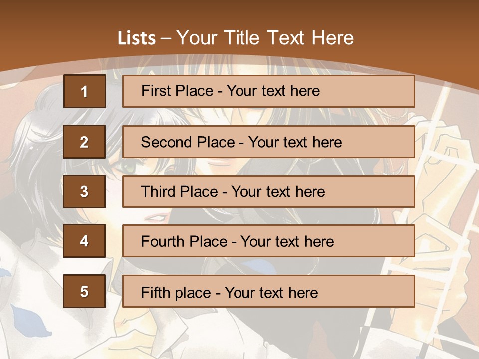 A Couple Of Anime Characters In Front Of A Clock PowerPoint Template
