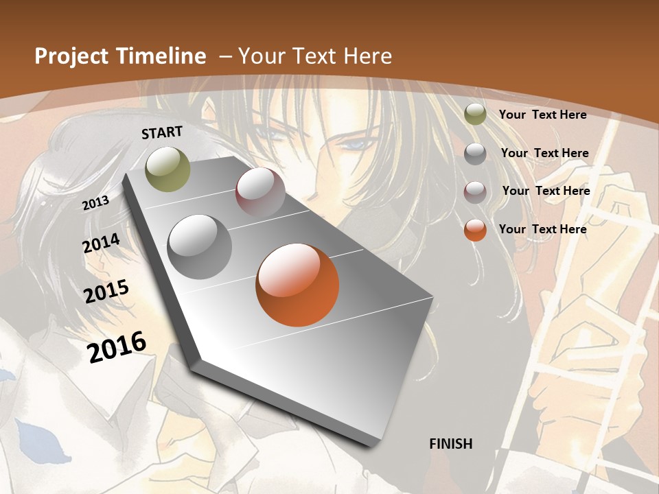 A Couple Of Anime Characters In Front Of A Clock PowerPoint Template