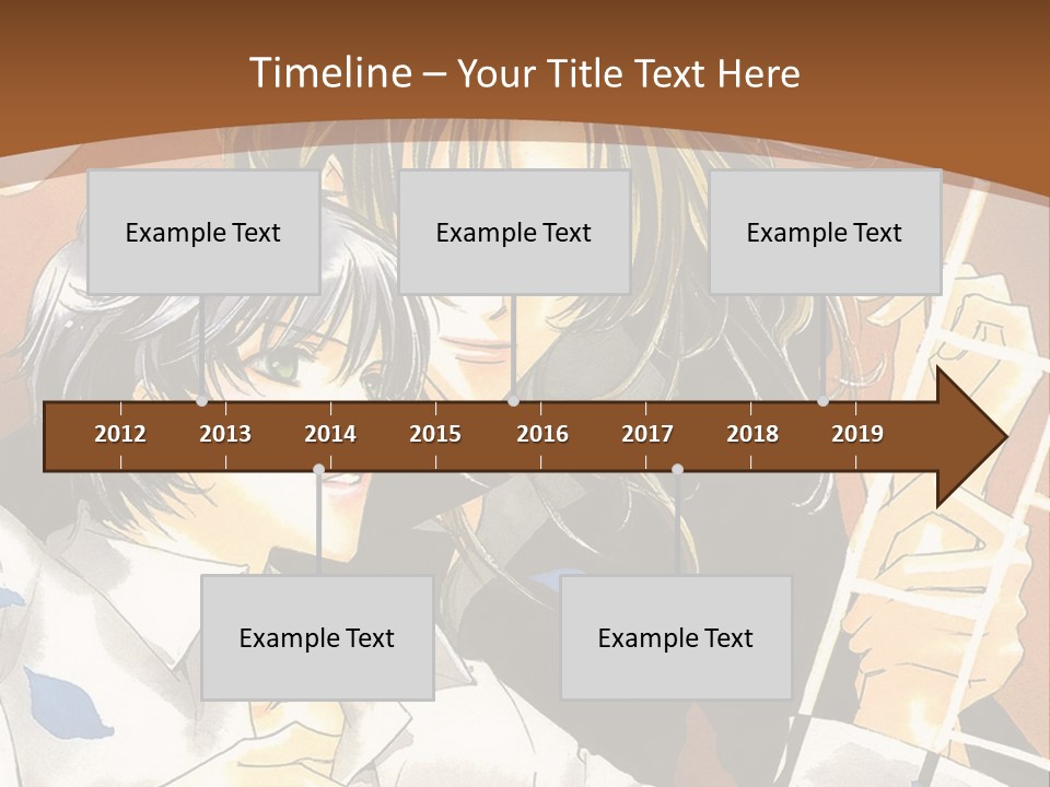 A Couple Of Anime Characters In Front Of A Clock PowerPoint Template