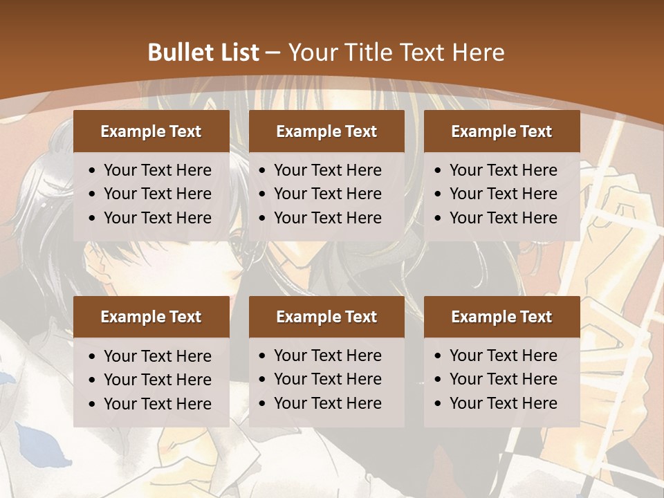 A Couple Of Anime Characters In Front Of A Clock PowerPoint Template