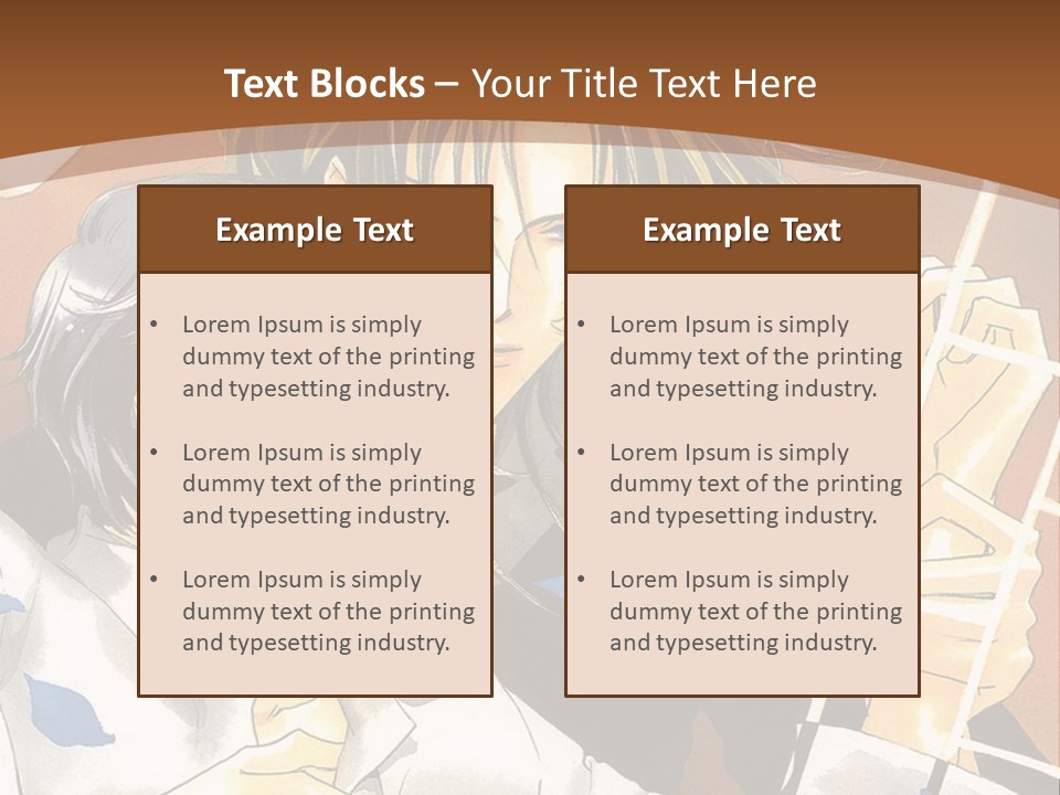 A Couple Of Anime Characters In Front Of A Clock PowerPoint Template