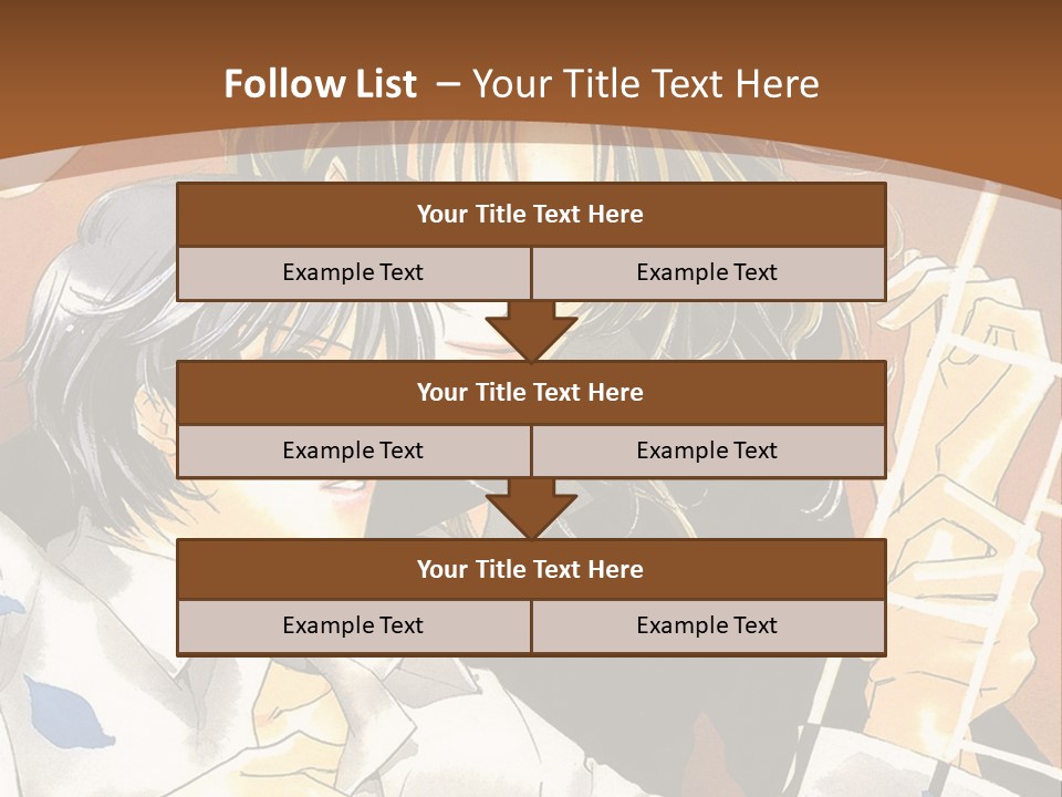 A Couple Of Anime Characters In Front Of A Clock PowerPoint Template