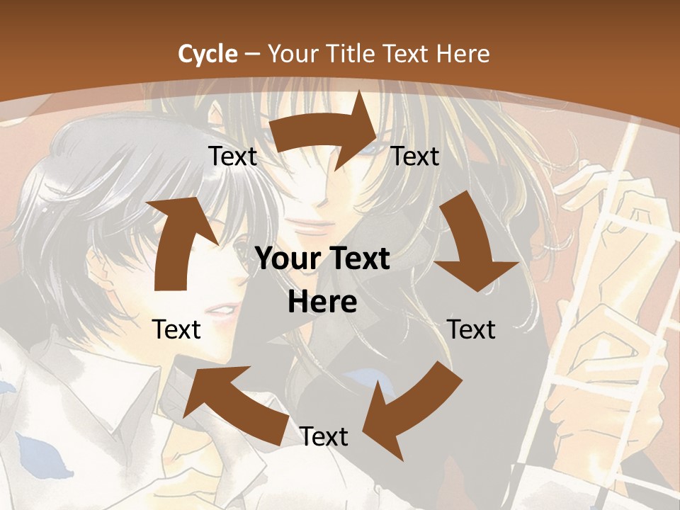 A Couple Of Anime Characters In Front Of A Clock PowerPoint Template