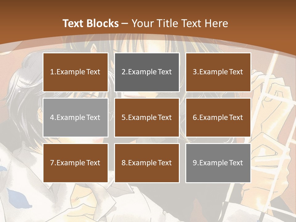 A Couple Of Anime Characters In Front Of A Clock PowerPoint Template