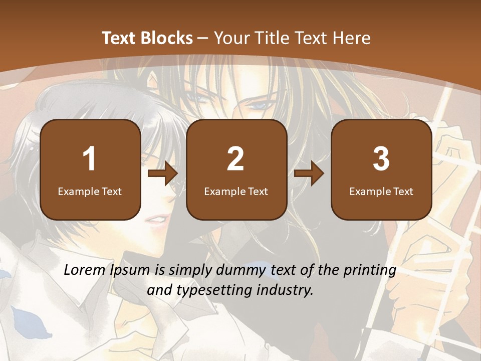 A Couple Of Anime Characters In Front Of A Clock PowerPoint Template