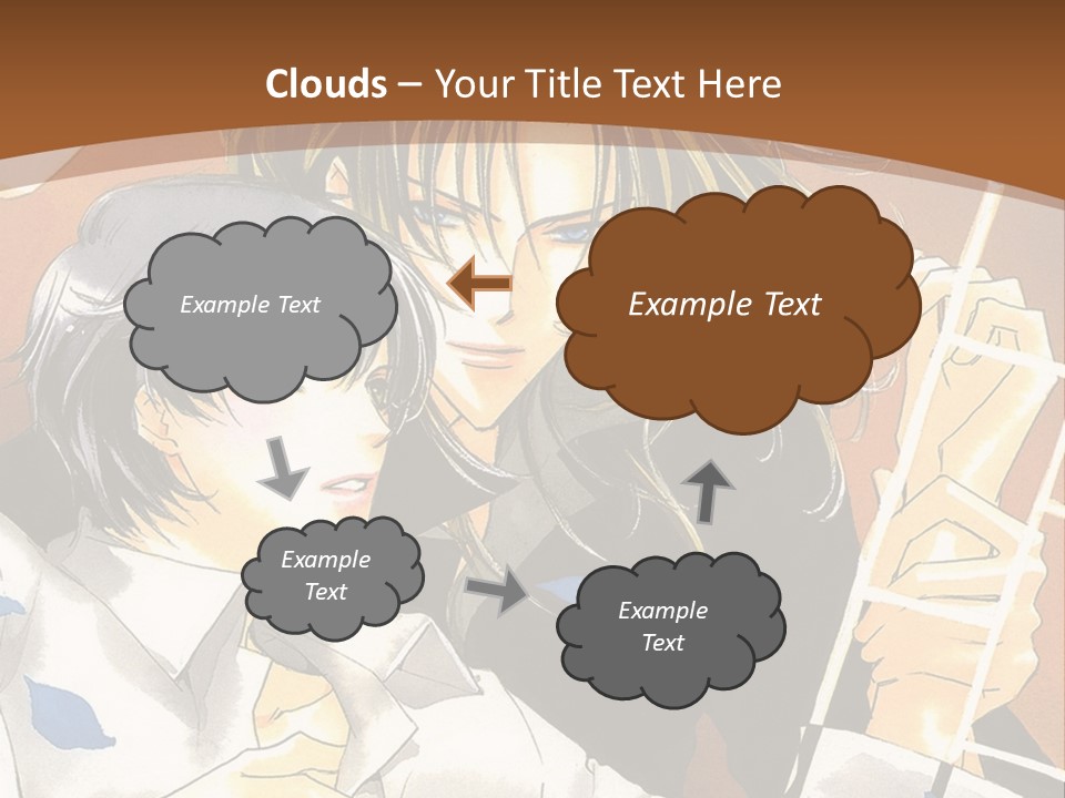 A Couple Of Anime Characters In Front Of A Clock PowerPoint Template