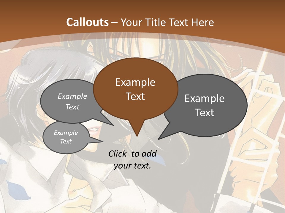 A Couple Of Anime Characters In Front Of A Clock PowerPoint Template