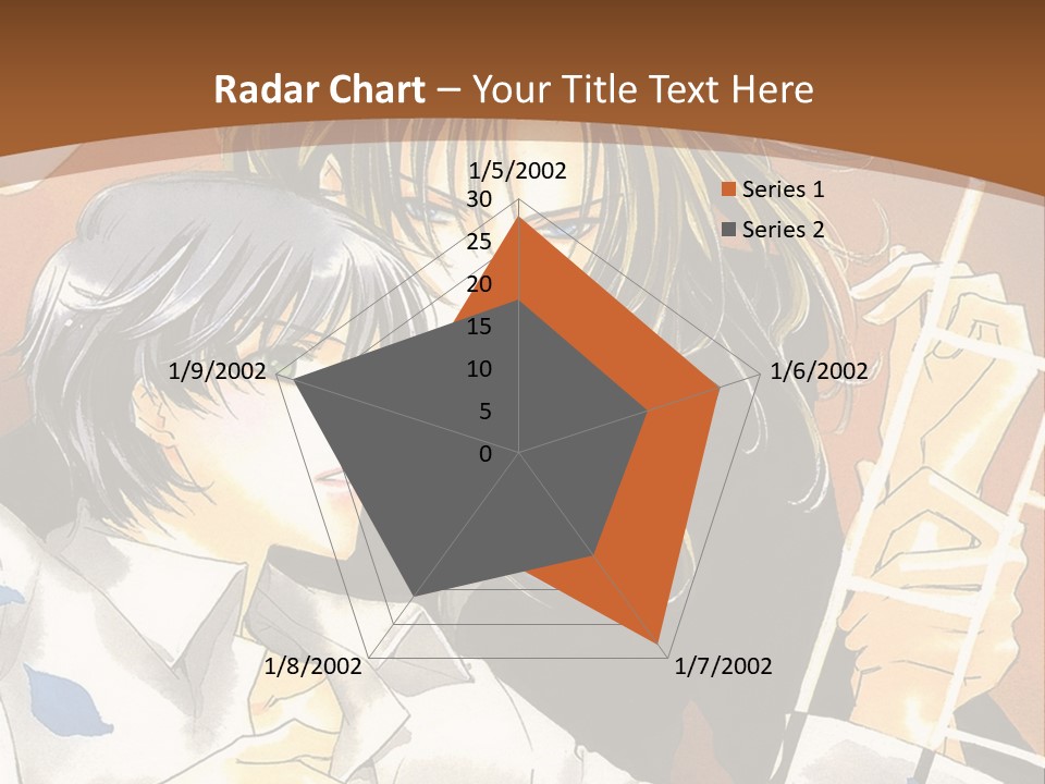 A Couple Of Anime Characters In Front Of A Clock PowerPoint Template