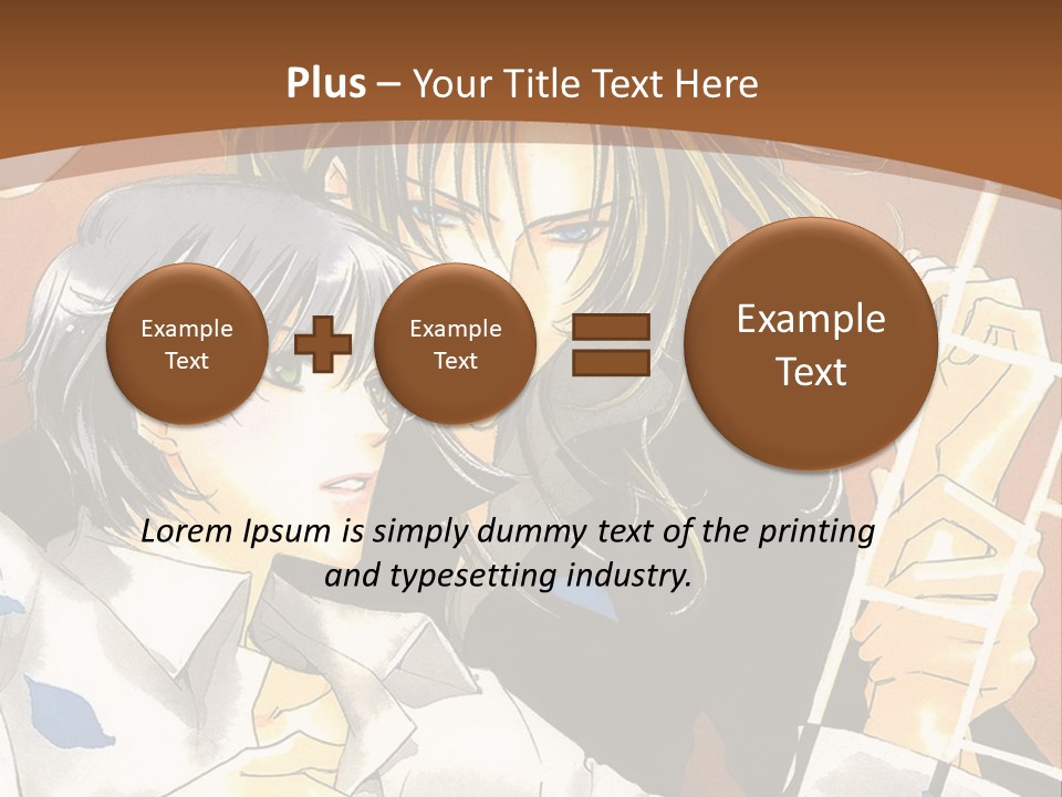 A Couple Of Anime Characters In Front Of A Clock PowerPoint Template