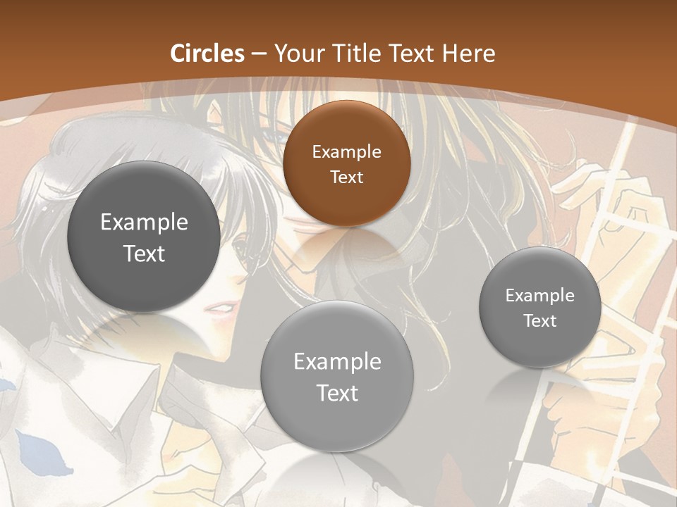 A Couple Of Anime Characters In Front Of A Clock PowerPoint Template