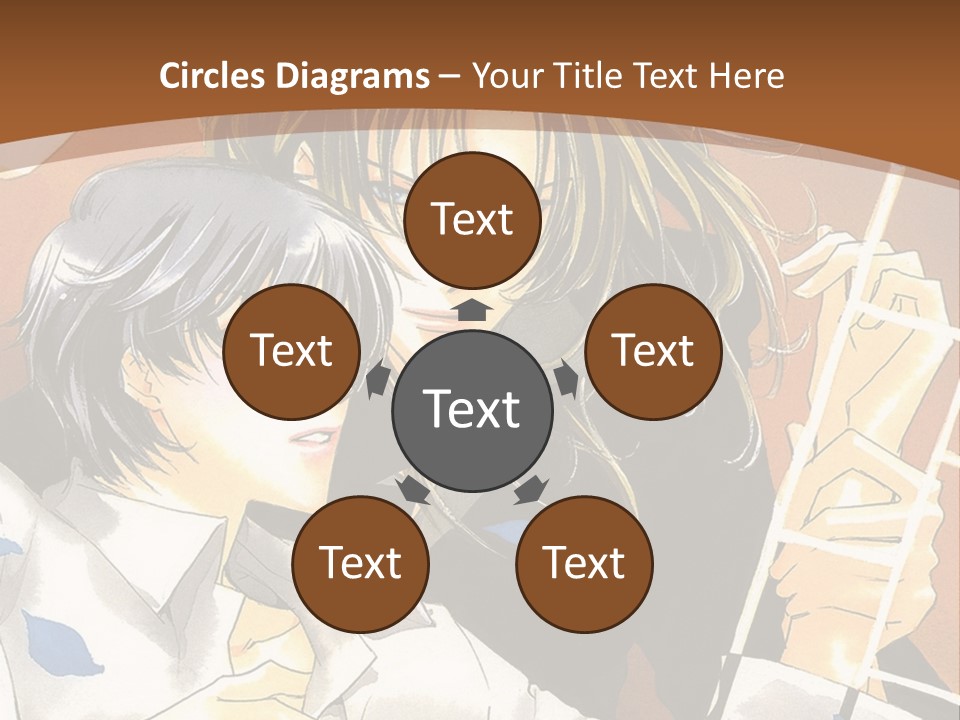 A Couple Of Anime Characters In Front Of A Clock PowerPoint Template