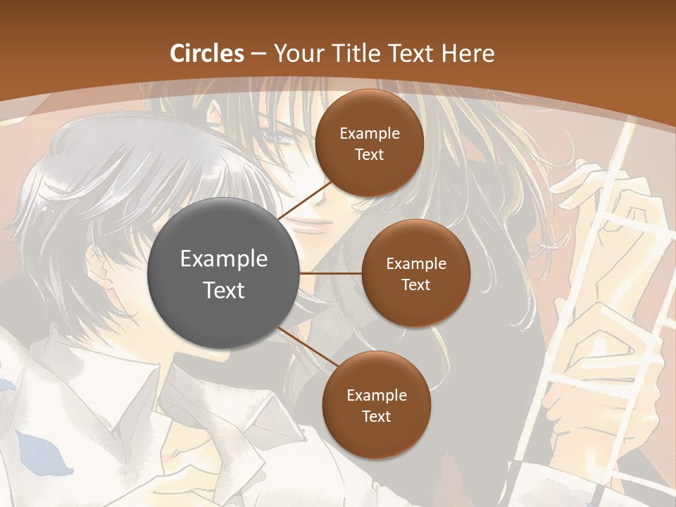 A Couple Of Anime Characters In Front Of A Clock PowerPoint Template