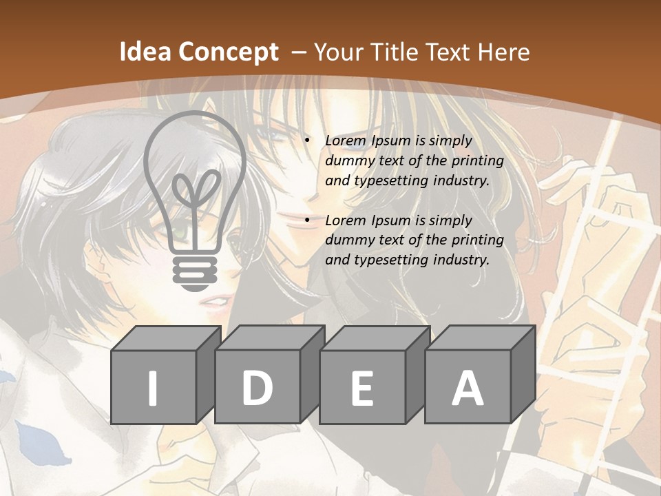 A Couple Of Anime Characters In Front Of A Clock PowerPoint Template