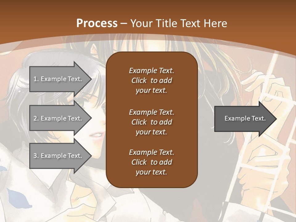 A Couple Of Anime Characters In Front Of A Clock PowerPoint Template