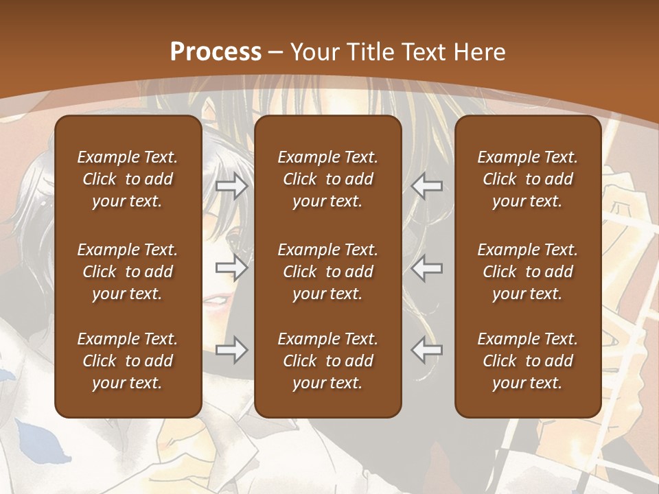 A Couple Of Anime Characters In Front Of A Clock PowerPoint Template
