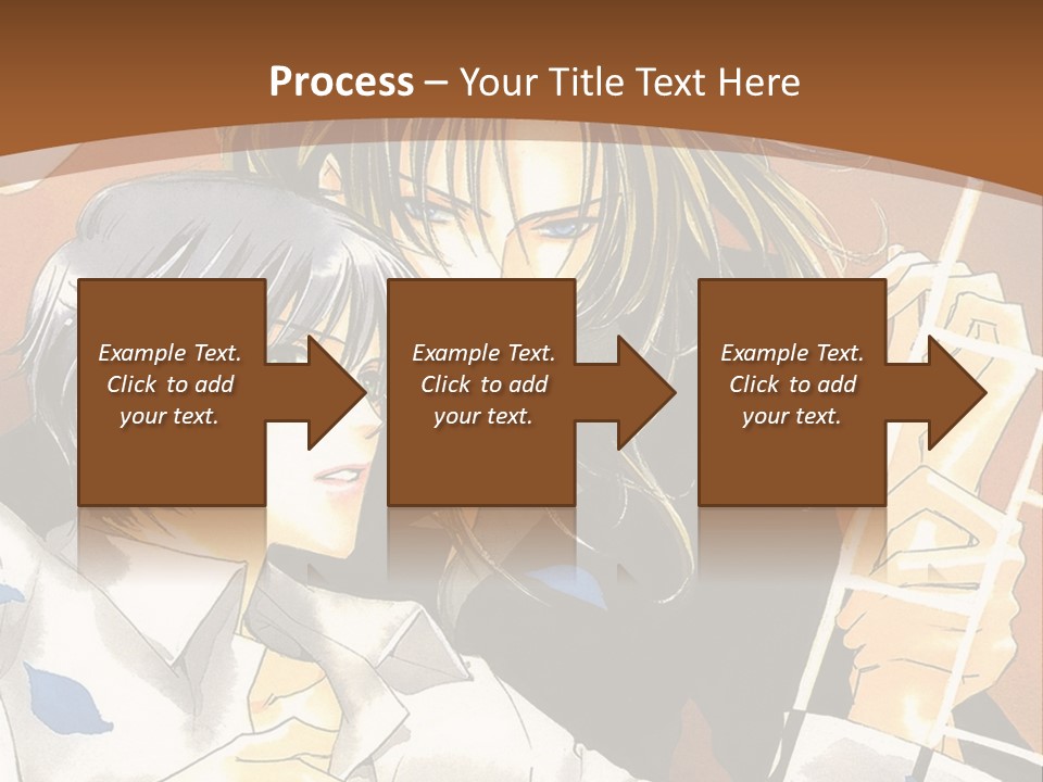 A Couple Of Anime Characters In Front Of A Clock PowerPoint Template
