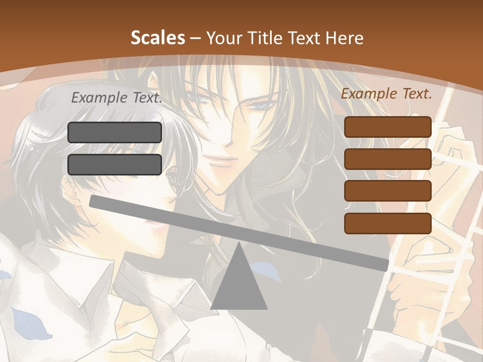 A Couple Of Anime Characters In Front Of A Clock PowerPoint Template