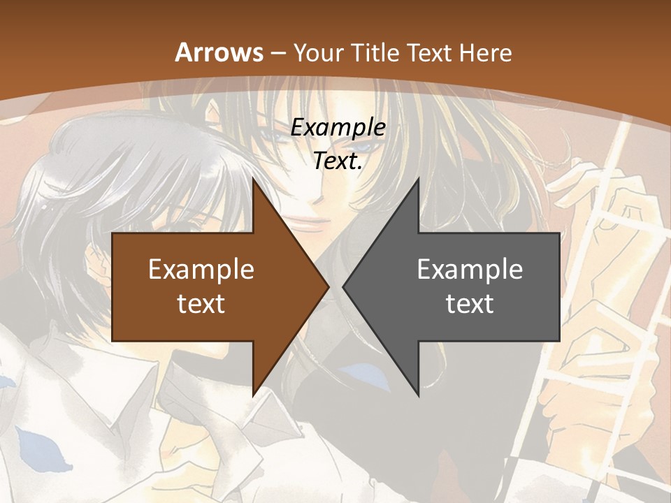 A Couple Of Anime Characters In Front Of A Clock PowerPoint Template