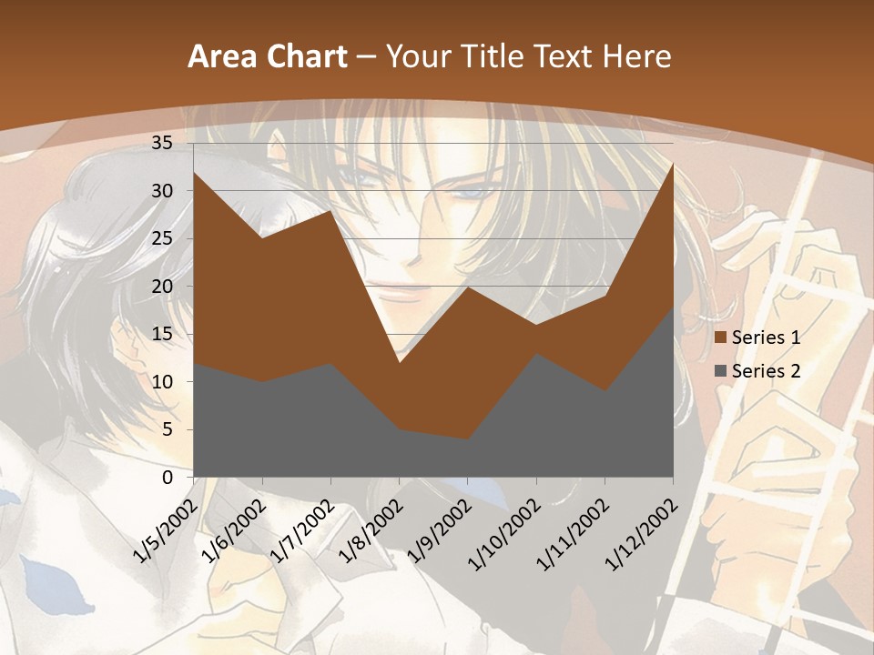 A Couple Of Anime Characters In Front Of A Clock PowerPoint Template