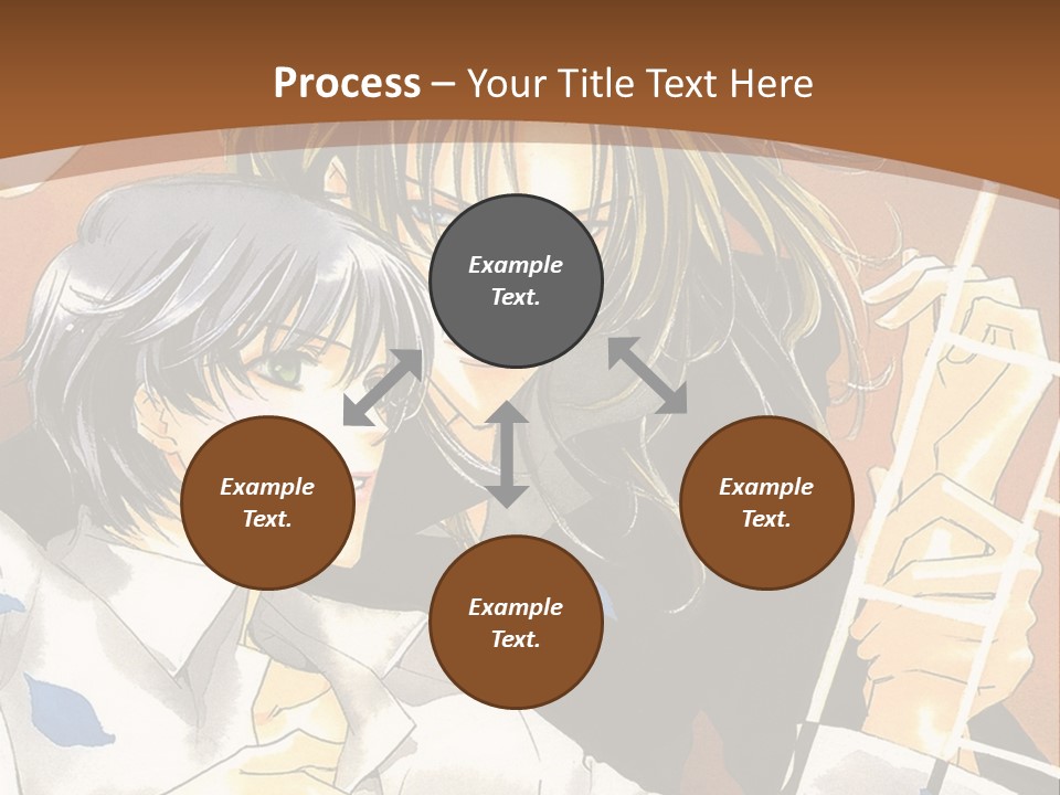 A Couple Of Anime Characters In Front Of A Clock PowerPoint Template