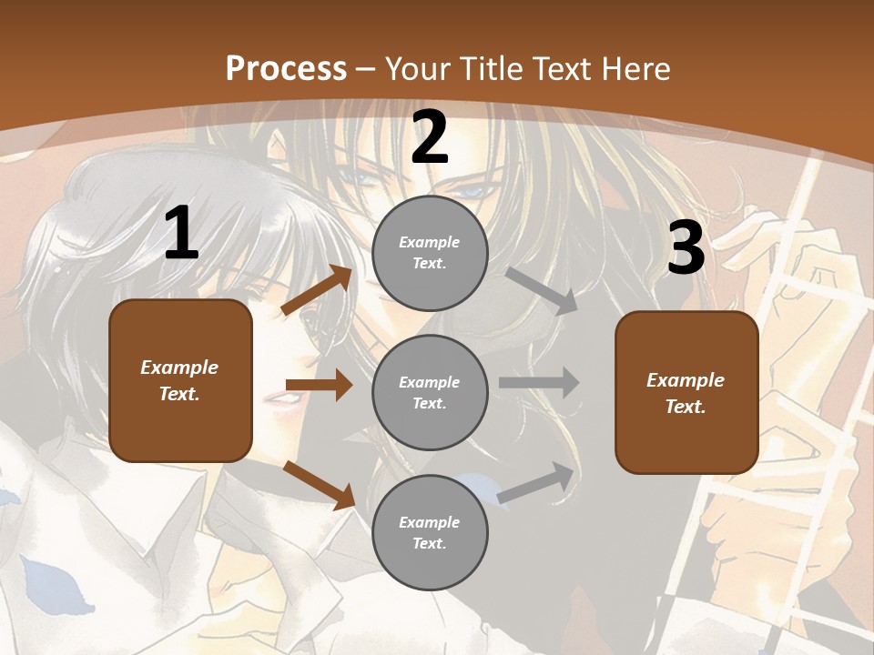 A Couple Of Anime Characters In Front Of A Clock PowerPoint Template