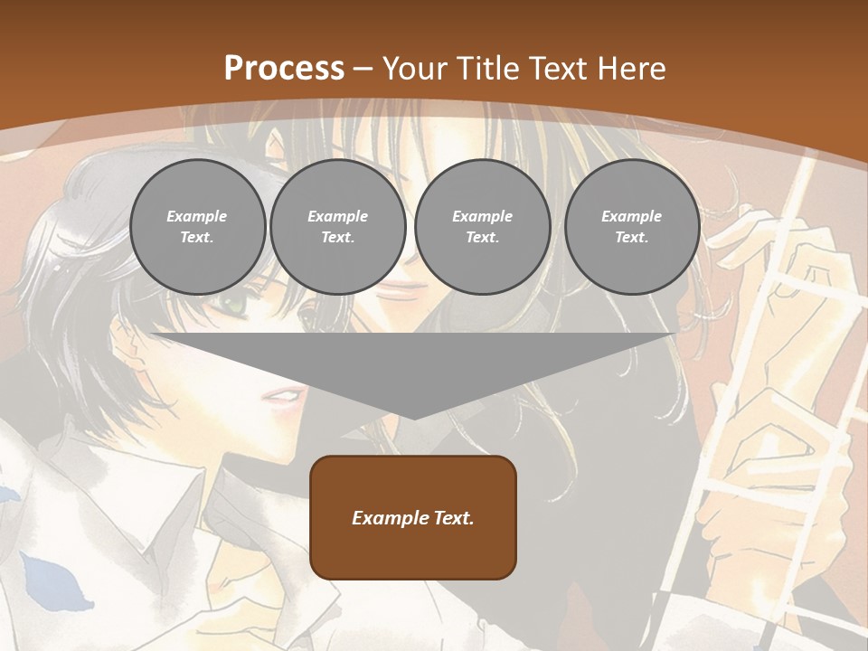 A Couple Of Anime Characters In Front Of A Clock PowerPoint Template