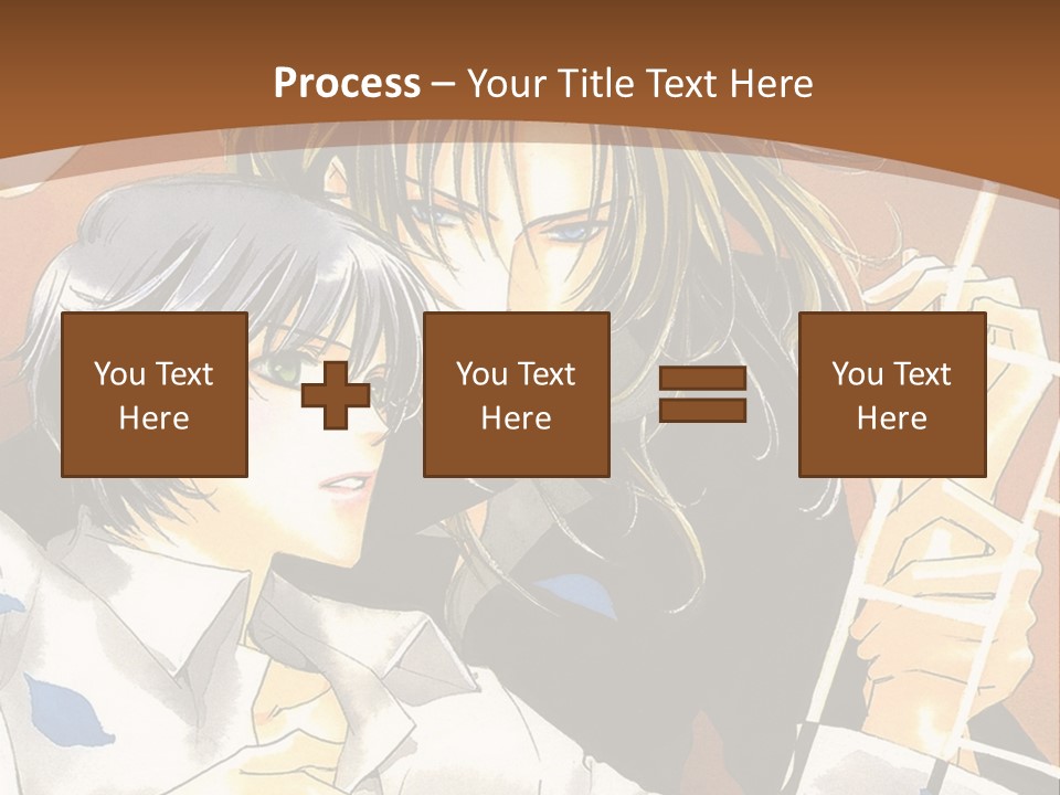 A Couple Of Anime Characters In Front Of A Clock PowerPoint Template