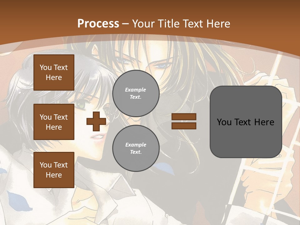 A Couple Of Anime Characters In Front Of A Clock PowerPoint Template