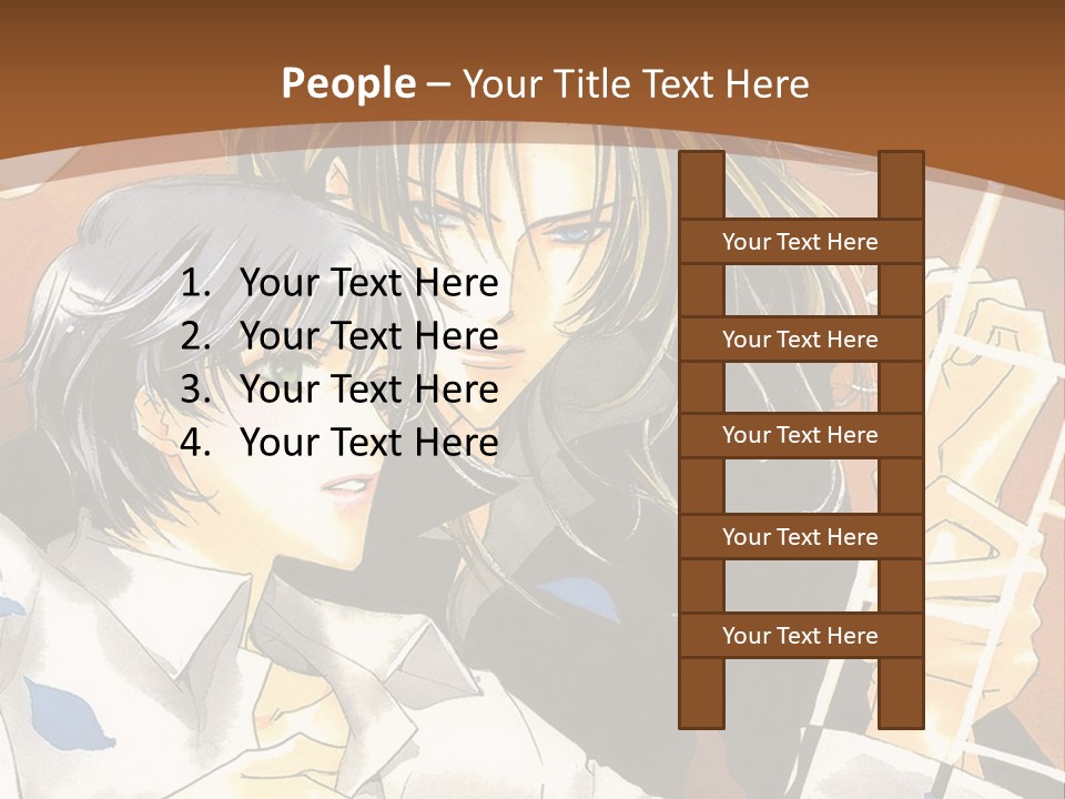 A Couple Of Anime Characters In Front Of A Clock PowerPoint Template