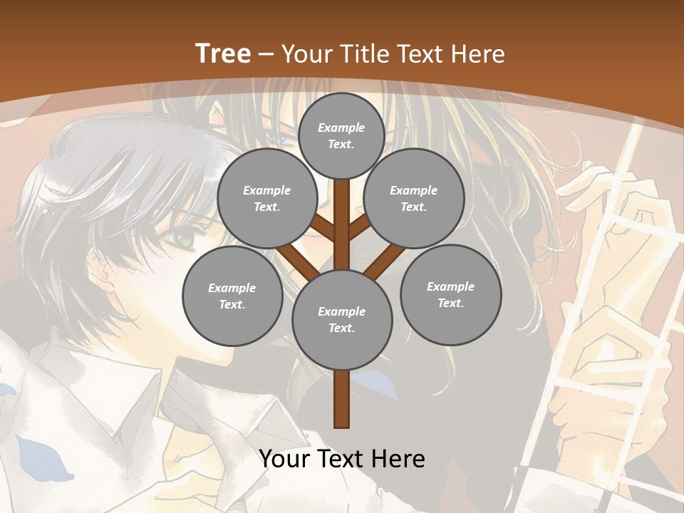 A Couple Of Anime Characters In Front Of A Clock PowerPoint Template