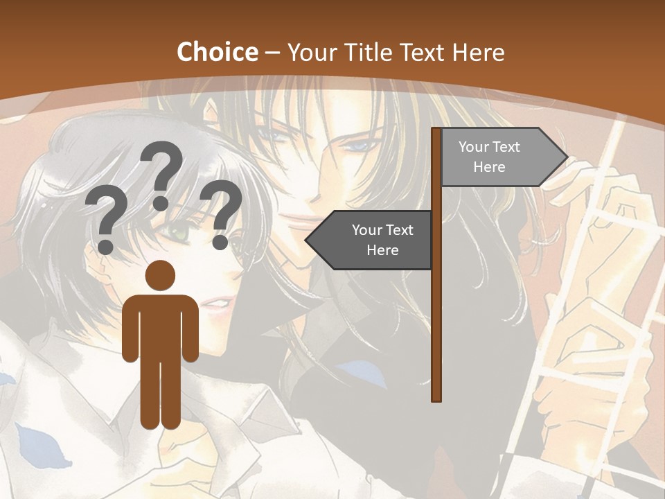 A Couple Of Anime Characters In Front Of A Clock PowerPoint Template