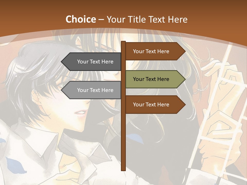 A Couple Of Anime Characters In Front Of A Clock PowerPoint Template