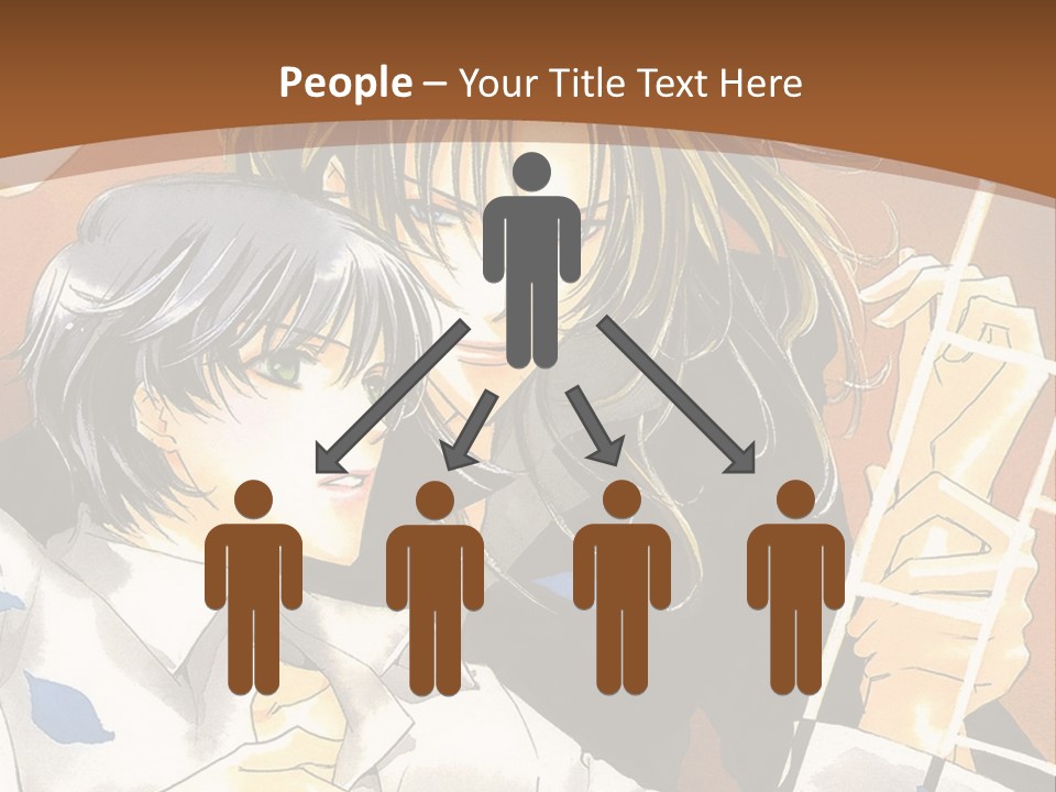 A Couple Of Anime Characters In Front Of A Clock PowerPoint Template