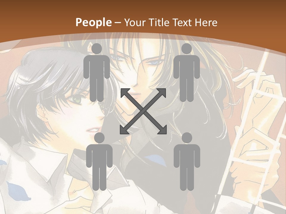 A Couple Of Anime Characters In Front Of A Clock PowerPoint Template