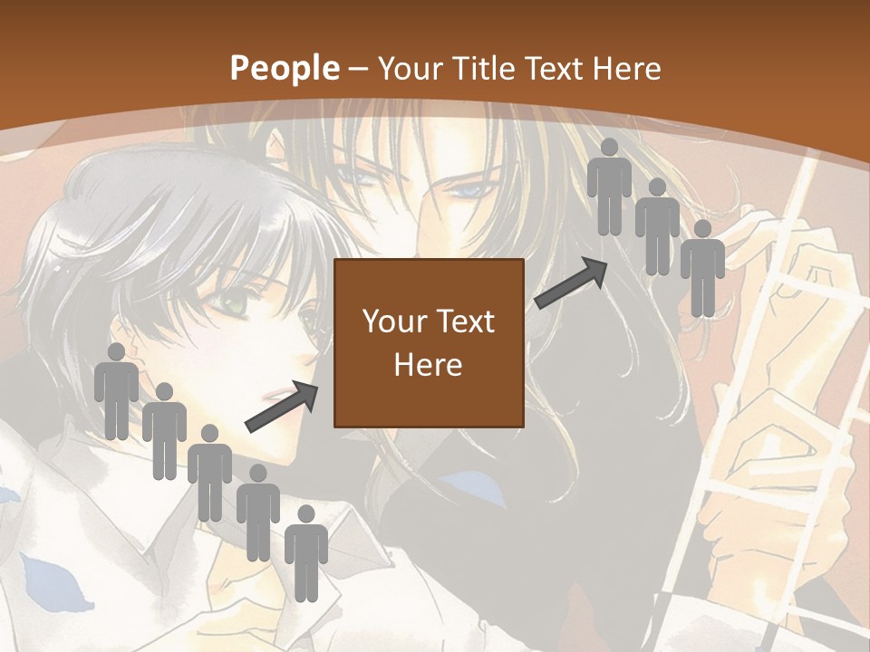 A Couple Of Anime Characters In Front Of A Clock PowerPoint Template