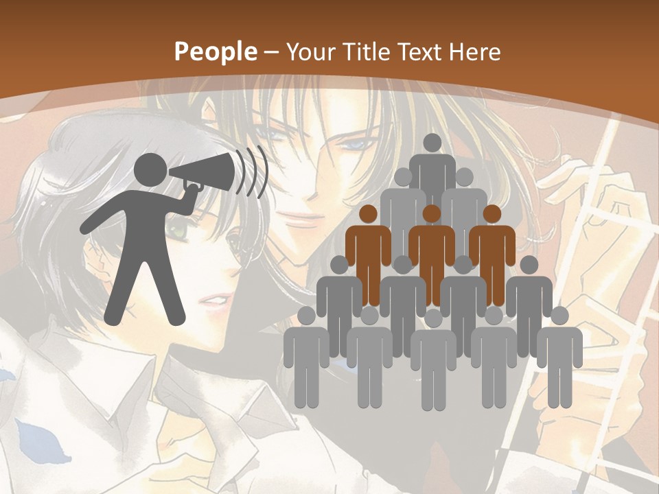A Couple Of Anime Characters In Front Of A Clock PowerPoint Template