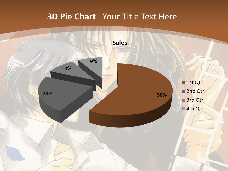 A Couple Of Anime Characters In Front Of A Clock PowerPoint Template