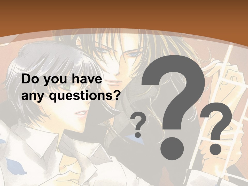A Couple Of Anime Characters In Front Of A Clock PowerPoint Template