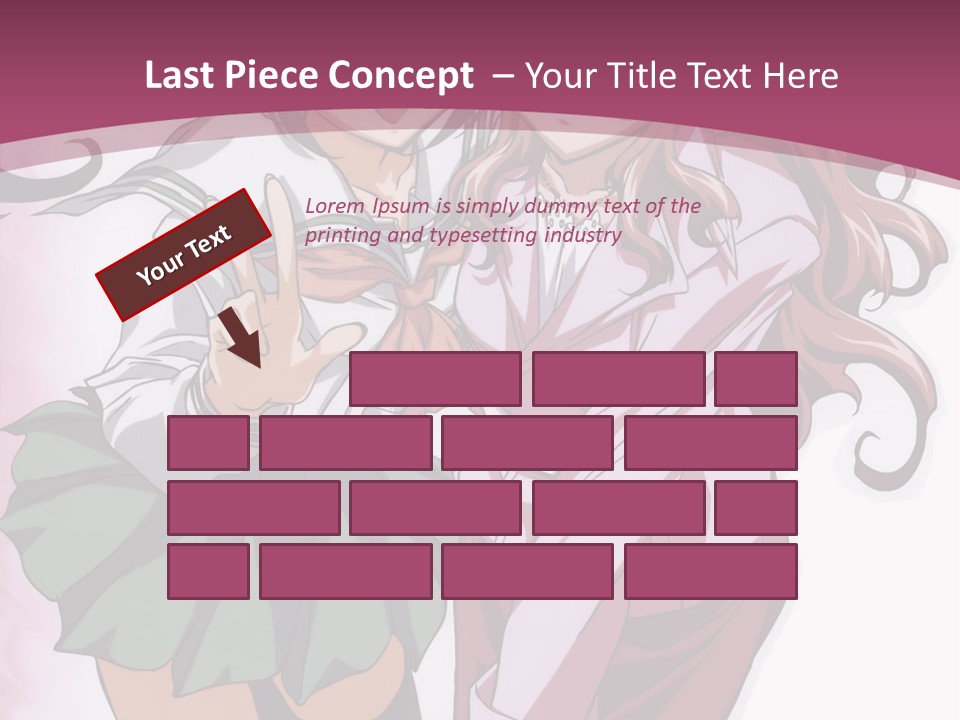 A Couple Of Anime Characters With A Pink Background PowerPoint Template