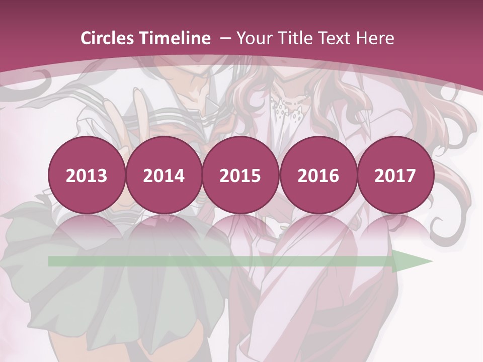 A Couple Of Anime Characters With A Pink Background PowerPoint Template