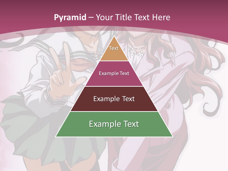 A Couple Of Anime Characters With A Pink Background PowerPoint Template