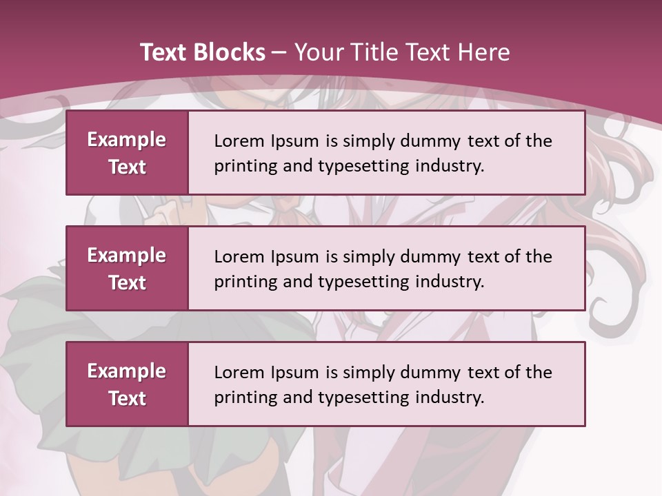 A Couple Of Anime Characters With A Pink Background PowerPoint Template