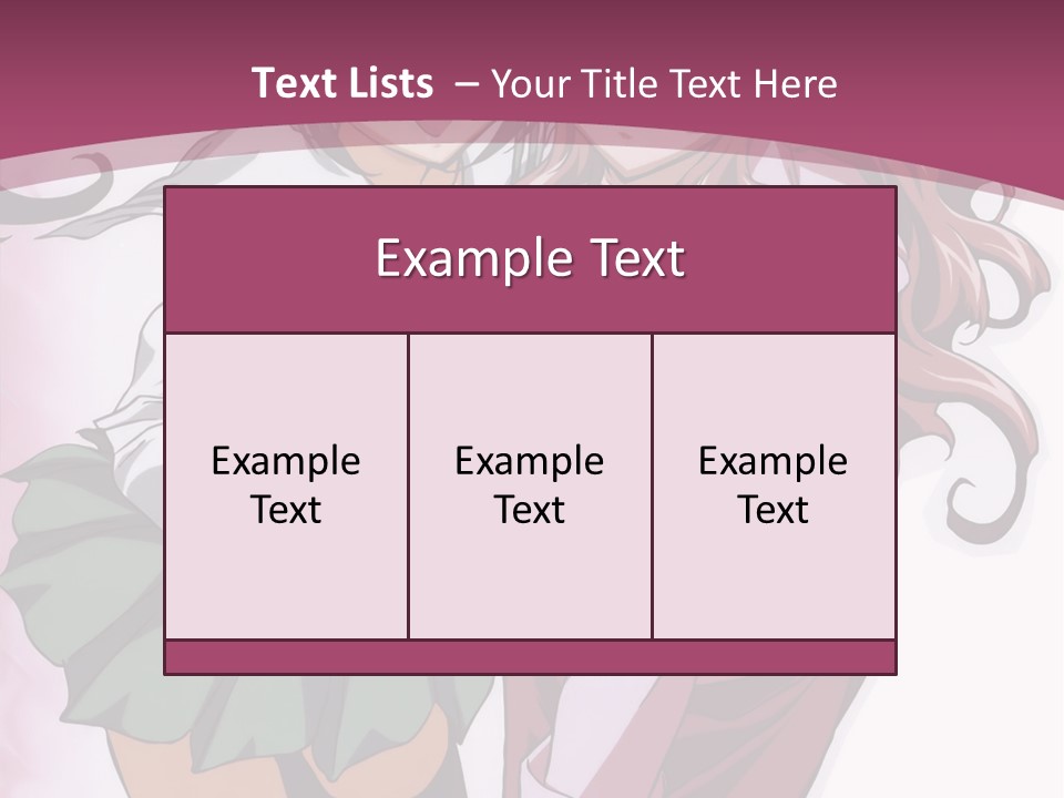 A Couple Of Anime Characters With A Pink Background PowerPoint Template