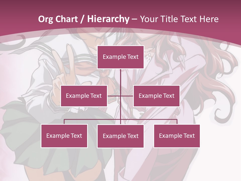 A Couple Of Anime Characters With A Pink Background PowerPoint Template