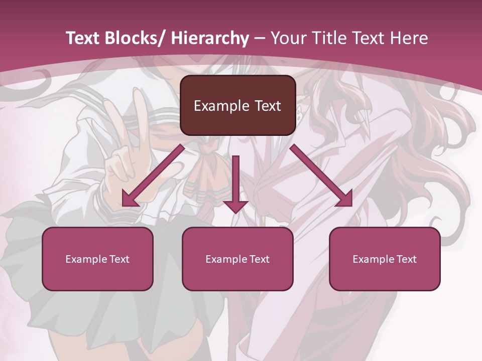 A Couple Of Anime Characters With A Pink Background PowerPoint Template