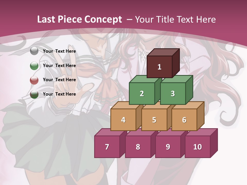 A Couple Of Anime Characters With A Pink Background PowerPoint Template