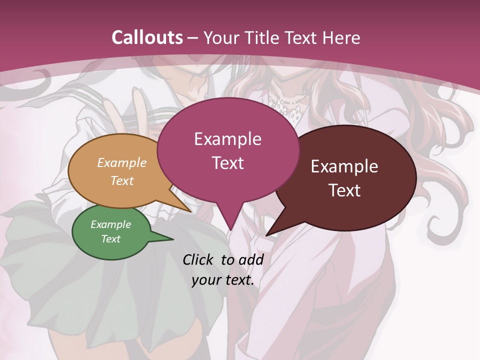 A Couple Of Anime Characters With A Pink Background PowerPoint Template