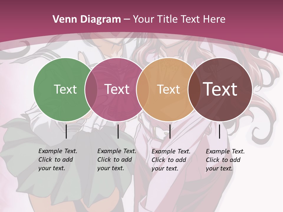 A Couple Of Anime Characters With A Pink Background PowerPoint Template